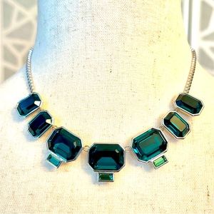 Touchstone Crystal Emerald Necklace “ENVY” Necklace NEW in Box Swarovski Crystal